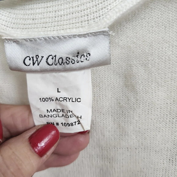 Elegant Cream Open-Front Cardigan - Picture 3 of 5